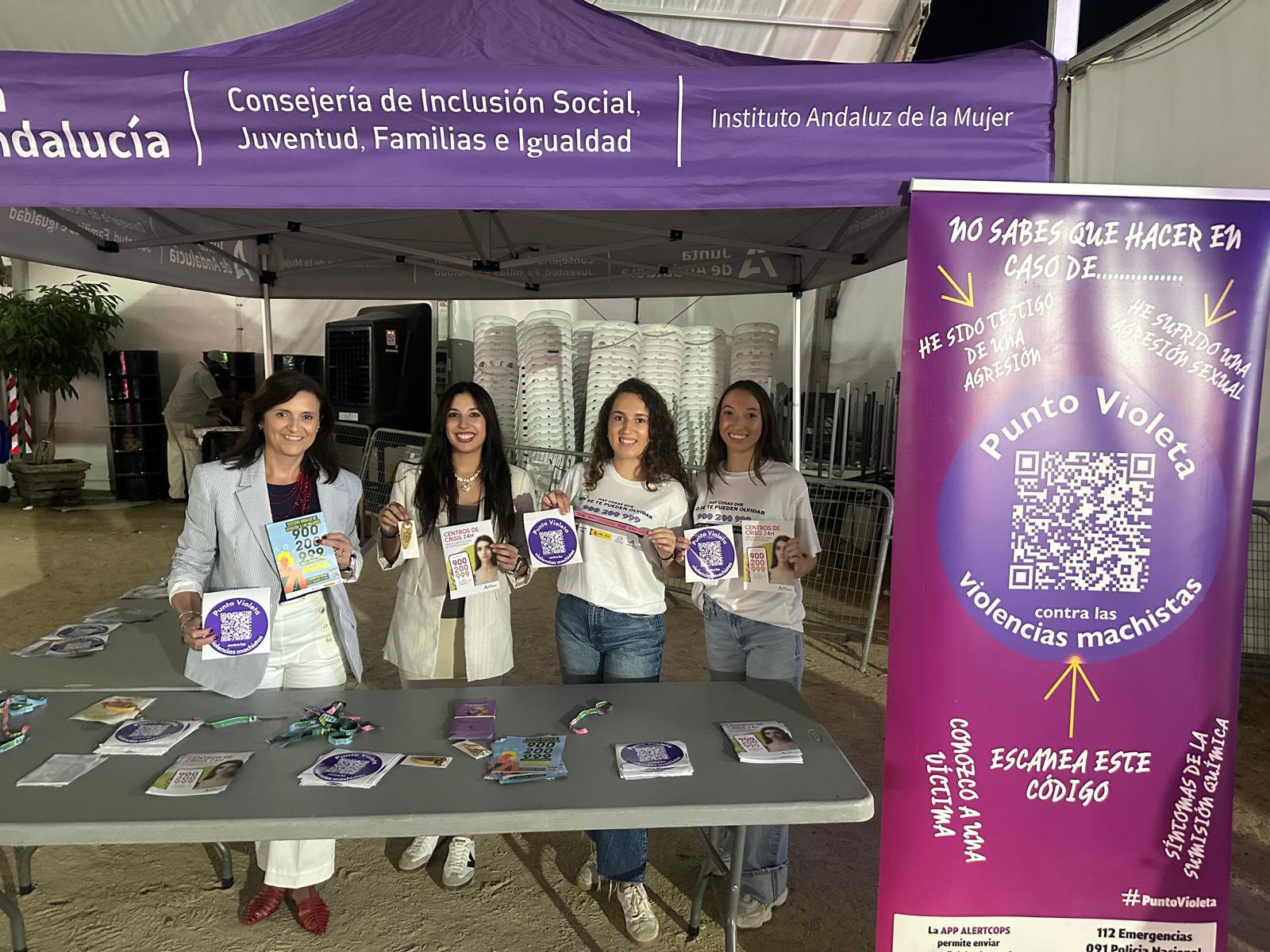 Instalación de un Punto Violenta en la Feria de Pulpí.